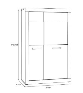 Obrazek Witryna niska Sand TBBV422 dąb mauvella