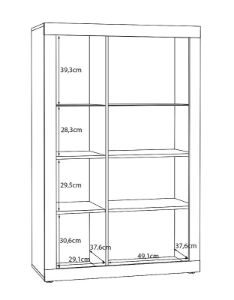 Obrazek Witryna niska Sand dąb mauvella