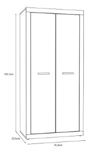 Obrazek Szafa dwudrzwiowa Sand TBBS821 dąb mauvella