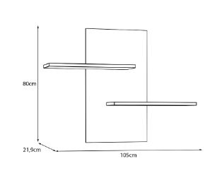 Obrazek Półka wisząca Sand TBBB02 dąb mauvella