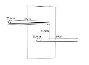 Obrazek Półka wisząca Sand TBBB02 dąb mauvella
