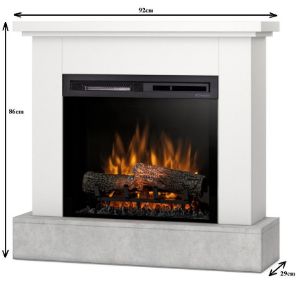 Obrazek Kominek elektryczny Jukon 23 biały mat/beton