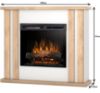 Obrazek Kominek elektryczny Kelso 23 biały/jasny dąb