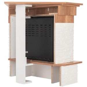 Obrazek Kominek elektryczny Porto narożny 23 dąb