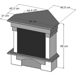Obrazek Kominek elektryczny Porto narożny 23 dąb