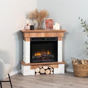 Obrazek Kominek elektryczny Porto narożny 23 dąb