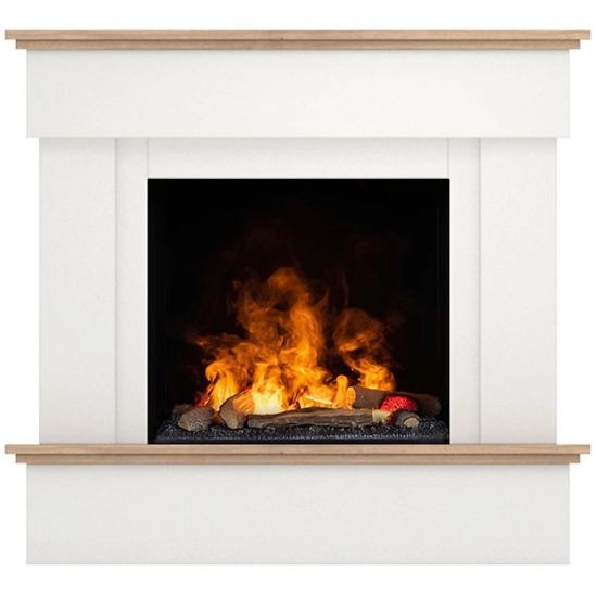 Obrazek Kominek elektryczny Tormes Cassette 400/600 biały/dąb