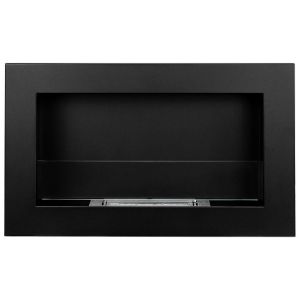 Obrazek Biokominek 650x400 Slim czarny mat z szybą