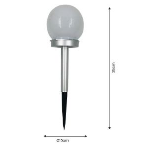 Obrazek Lampa solarna Kulka 10CM Silver EKO0611