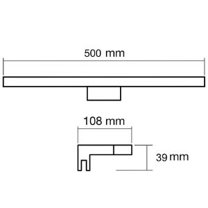 Obrazek Kinkiet Q-305G LED GOLD SHINNY 8W 50CM K1