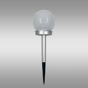 Obrazek Lampa solarna Kulka RGB 10CM Silver EKO0613