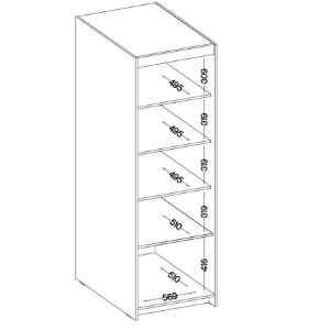 Obrazek Szafa Elena 1D3S dąb sonoma