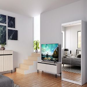 Obrazek Szafa Elena 2D biały/lustro