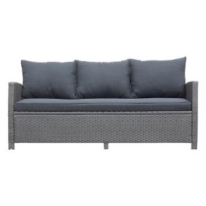 Obrazek Komplet technorattanowy Bados Black 2+2+1
