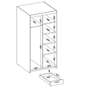 Obrazek Szafa Elena 2D3S dąb lefkas