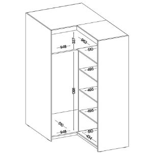 Obrazek Szafa Elena 2D narożna biały