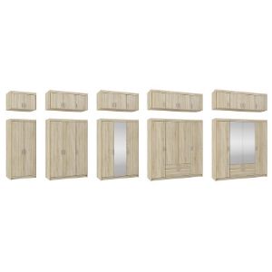 Obrazek Szafa Elena 4D 6S dąb sonoma/lustro