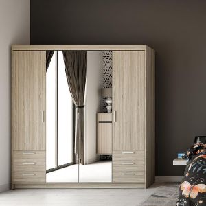 Obrazek Szafa Elena 4D 6S dąb sonoma/lustro