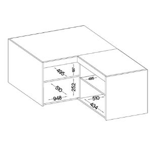 Obrazek Nadstawka do szafy Elena 2D narożna biały