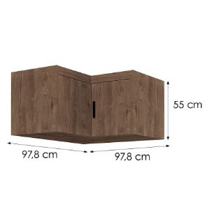 Obrazek Nadstawka do szafy Elena 2D narożna dąb lefkas