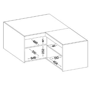 Obrazek Nadstawka do szafy Elena 2D narożna dąb lefkas