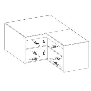Obrazek Nadstawka do szafy Elena 2D narożna dąb sonoma
