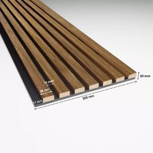 Obrazek Akustyczne lamele na filcu dąb dark fornir 300x2650mm