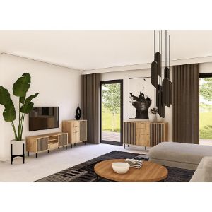 Obrazek Biurko Namir dąb craft złoty