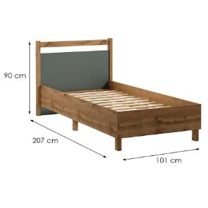 Obrazek Łóżko Indygo L90 dąb wotan-green