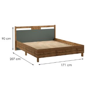 Obrazek Łóżko Indygo L160 dąb wotan-green