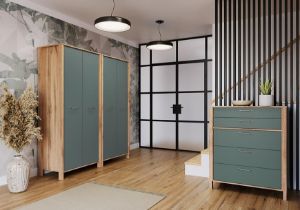 Obrazek Łóżko Indygo L160 dąb wotan-green