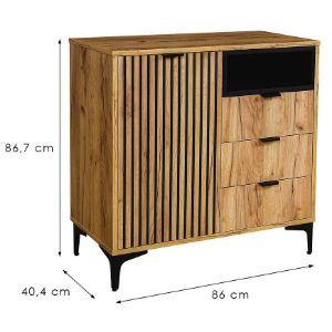 Obrazek Komoda Margo 1D3S craft złoty