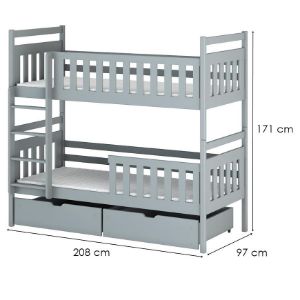 Obrazek Łóżko Monika 90x200 grey