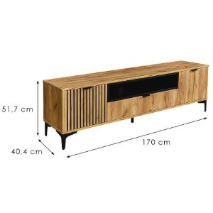 Obrazek Stolik RTV Margo 2D1S craft złoty