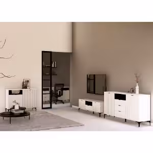 Obrazek Stolik RTV Fabio 1D1S blat czarny