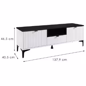 Obrazek Stolik RTV Fabio 2D1S blat czarny