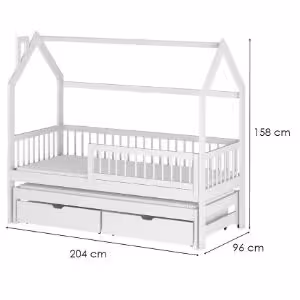 Obrazek Łóżko Domek Papi 90x200 white