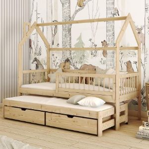 Obrazek Łóżko Domek Papi 90x200 pine