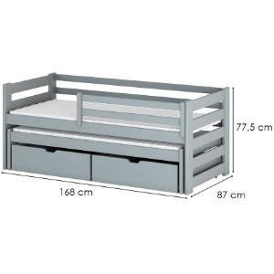 Obrazek Łóżko Senso 80x160 grey