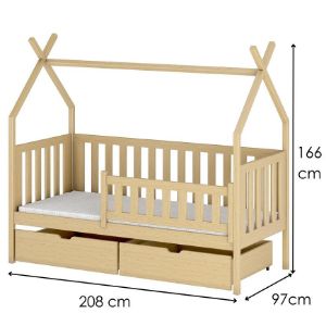 Obrazek Łóżko Domek Simba 90x200 pine