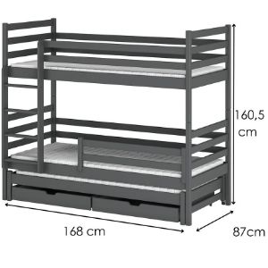 Obrazek Łóżko Luk 80x160 graphite