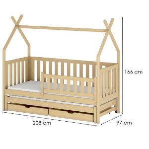 Obrazek Łóżko Domek Tytus 90x200 pine