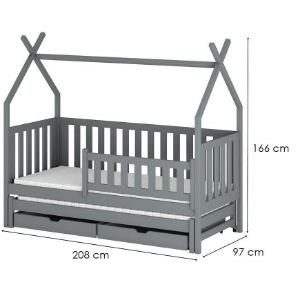 Obrazek Łóżko Domek Tytus 90x200 grey