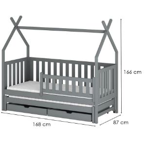 Obrazek Łóżko Domek Tytus 80x160 grey