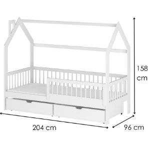 Obrazek Łóżko Domek Oskar 90x200 white