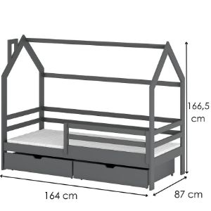 Obrazek Łóżko Domek Lila 80x160 graphite