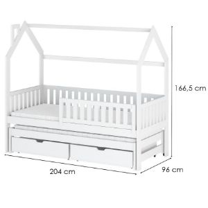 Obrazek Łóżko Domek Monkey 90x200 white