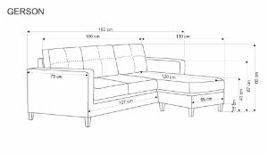 Obrazek Sofa z podnóżkiem Sally popielaty