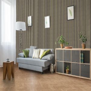 Obrazek Akustyczne lamele ps na filcu kamień beżowy 21x300x2650mm