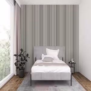 Obrazek Akustyczne lamele ps na filcu kamień biały 21x300x2650mm